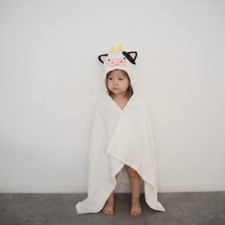 フード付きバスタオル ウシ 4