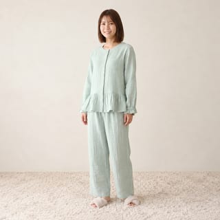 4層ガーゼ ペプラムパジャマ（上下セット） 3