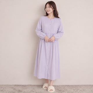 竹ストレッチガーゼ ギャザーワンピース 2